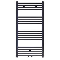 Designradiator Nile Gobi 110x60 cm Geborsteld Mat Zwart midden-onderaansluiting Boss & Wessing - thumbnail