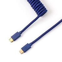 Keychron opgerolde Aviator-kabel - Mechanische toetsenbordkabel, Type-C, 5-pins (GX12), Blauw - thumbnail