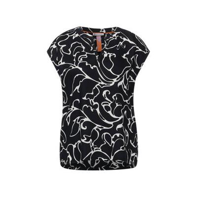 Street One top met all over print zwart/wit