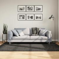 VidaXL Vloerkleed istan hoogpolig glanzend 140x200 cm antracietkleurig - thumbnail