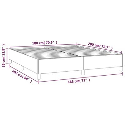 Bedframe zonder matras stof lichtgrijs 180x200 cm