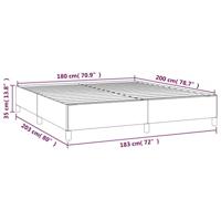 Bedframe zonder matras stof lichtgrijs 180x200 cm - thumbnail