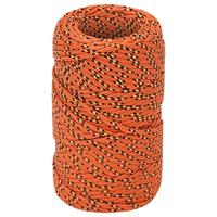 VidaXL Boottouw 2 mm 100 m polypropyleen oranje - thumbnail