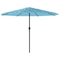 VidaXL Parasol met stalen paal 324x324x247 cm blauw - thumbnail