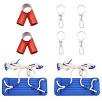 VidaXL Schommelset met 2 zitjes 38x16 cm polyetheen blauw - thumbnail