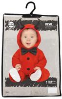 Duivel Jumpsuit Rood Baby Met Strik - thumbnail