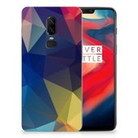 OnePlus 6 TPU Hoesje Polygon Dark - thumbnail