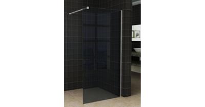 Saqu Subtly douchewand excl. muurprofiel 108,5x200cm Rookglas