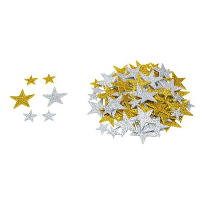 Colorations - foamstickers glitter sterren, 100st.