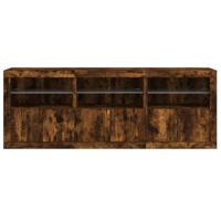 Dressoir met LED-verlichting 181,5x37x67 cm gerookt eikenkleur - thumbnail