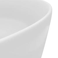 Wastafel rond 40x15 cm keramiek matwit - thumbnail