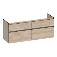 Brauer Delight Edge - Onderkast - 140 cm - met 4 Softclose Lades Greeploos en 2 Sifon Uitsparingen - Forest Wheat - thumbnail