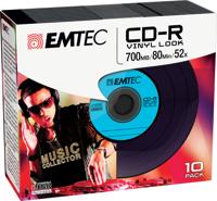 Emtec CD-R Vinyl Look CD-R 700MB 10stuk(s) - thumbnail
