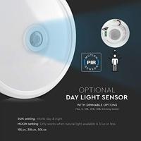LED Plafondlamp - PIR Bewegingssensor - Ø29 cm - 12 watt - 800 Lumen - 4000K neutraal wit - IP20 Stofdicht - Wit - thumbnail