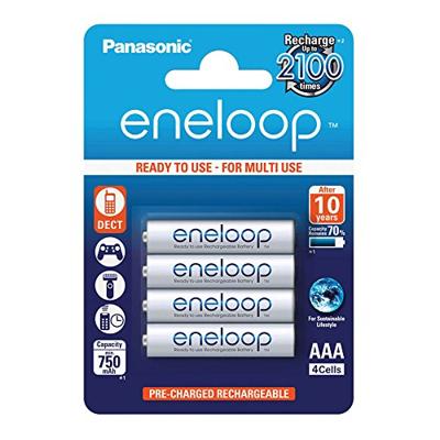 4 x AAA Panasonic Eneloop batterijen - 800mAh