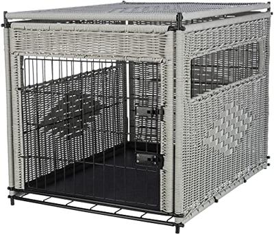 TRIXIE BENCH HOMEKENNEL POLYROTAN LICHTGRIJS 58X77X60 CM - thumbnail