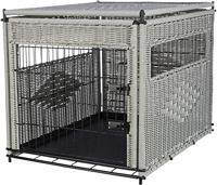 TRIXIE BENCH HOMEKENNEL POLYROTAN LICHTGRIJS 58X77X60 CM - thumbnail