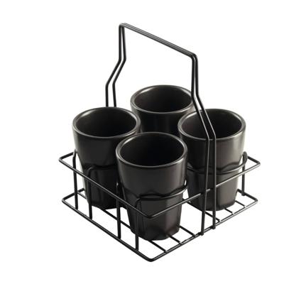Gusta rekje met 4 vier mokken zwart