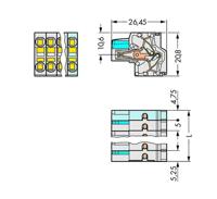 WAGO 721-2109/026-000 Female behuizing (kabel) 721 Totaal aantal polen: 9 Rastermaat: 5 mm Inhoud: 50 stuk(s) - thumbnail
