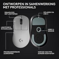 Draadloze gamingmuis - Logitech - G Pro X Superlight 2 DEX - Wit - thumbnail
