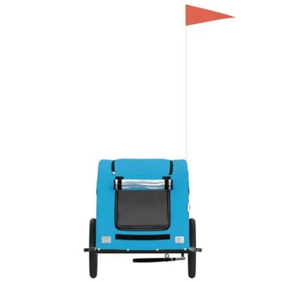 Hondenfietstrailer oxford stof en ijzer blauw - thumbnail