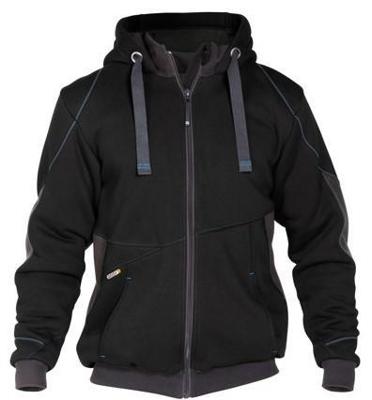 DASSY sweatshirt jas pulse zwart/antraciet l