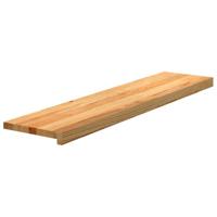 Traptreden 2 st 110x30x2 cm massief eikenhout lichtbruin - thumbnail