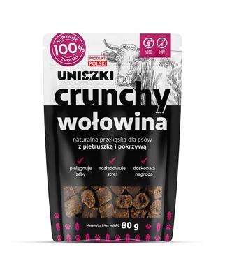 UNISZKI Crunchy Rundvlees met Peterselie en Brandnetel - Hondensnack - 80g