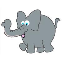 Creativ Company Jungledieren, h: 14-25 cm, b: 12-23 cm, 230 gr, wit, 16 stuk/ 1 doos - thumbnail