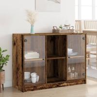 Dressoir 102x37x75,5 cm bewerkt hout oud houtkleurig - thumbnail