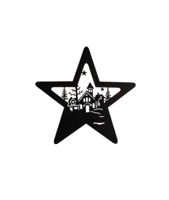 Muurhanger ster met kerstfiguren 22led classic op batterij met timer ip20 3x34x35 cm zwart Anna's Collection - Annas collection - thumbnail