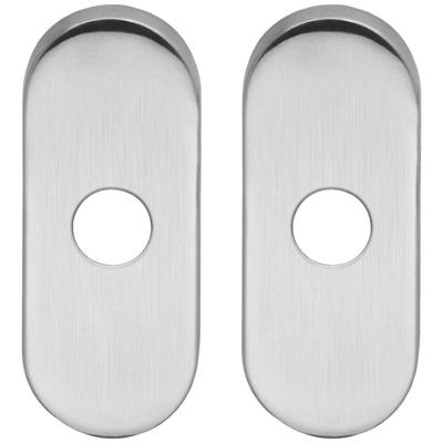 WC rozet paar rvs mat ovaal rozet