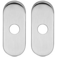 WC rozet paar rvs mat ovaal rozet - thumbnail