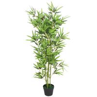 VidaXL Kunstplant met pot bamboe 120 cm groen - thumbnail