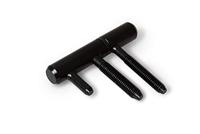 DX - Inboorpaumelle - Ø 14 mm - zwarte nylon ring - voor houten deuren en kozijnen - staal zwart - thumbnail