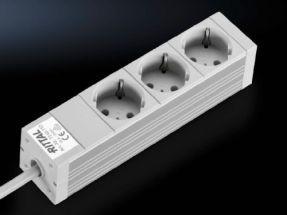 Rittal DK 7240.110 Stekkerdoos Drievoudig Aluminium Grijs 1 stuk(s)
