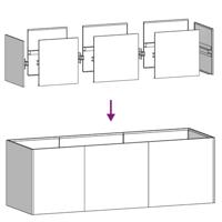 Plantenbak 120x40x40 cm koudgewalst staal wit - thumbnail