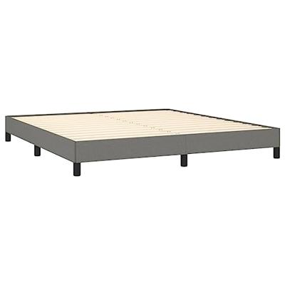 Bedframe zonder matras stof donkergrijs 160x200 cm