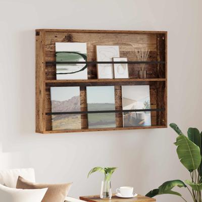 Tijdschrift Rek met plank Oudhout 100 x 12 x 70 cm Bewerkt hout Tijdschrift Rek met plank Oudhout 100 x 12 x 70 cm Bewerkt hout