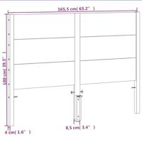 Hoofdbord 160 cm massief grenenhout wasbruin - thumbnail