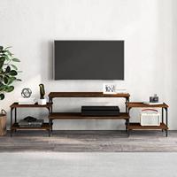 Tv-meubel 197x35x52 cm bewerkt hout bruin eikenkleur - thumbnail