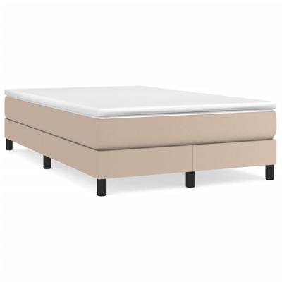 Boxspring met matras kunstleer cappuccinokleurig 120x190 cm