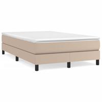 Boxspring met matras kunstleer cappuccinokleurig 120x190 cm - thumbnail