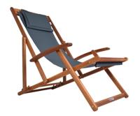 Ligstoel Antraciet Acaciahout 94x60x94cm - thumbnail