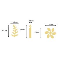 Vaessen Creative • figuurpons set kerststukje 3st. - thumbnail