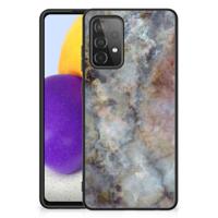 Samsung Galaxy A72 (5G/4G) Marmeren Print Telefoonhoesje Marmer Grijs - thumbnail
