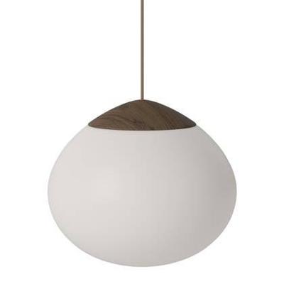 Bolia Acorn Hanglamp Ø 32 cm - Opaalglas - Donker Eiken
