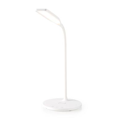 LED-tafellamp met Draadloze Qi Oplader | Aan/uit Switch & Dimmer | 10 W | Cool, Warm en Natuurlijk Wit Licht | 2700 - 6500 K | Zwart