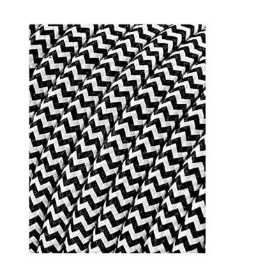 EDM Omsponnen snoer 2x0,75qmm zwart/wit 5m