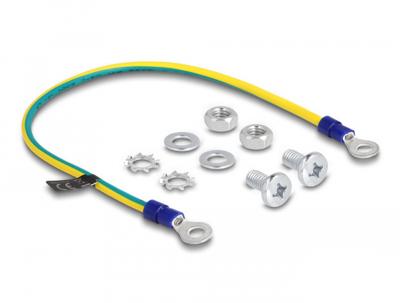 Delock 66866 19 inch Aardingskit voor patchkast Blauw, Geel